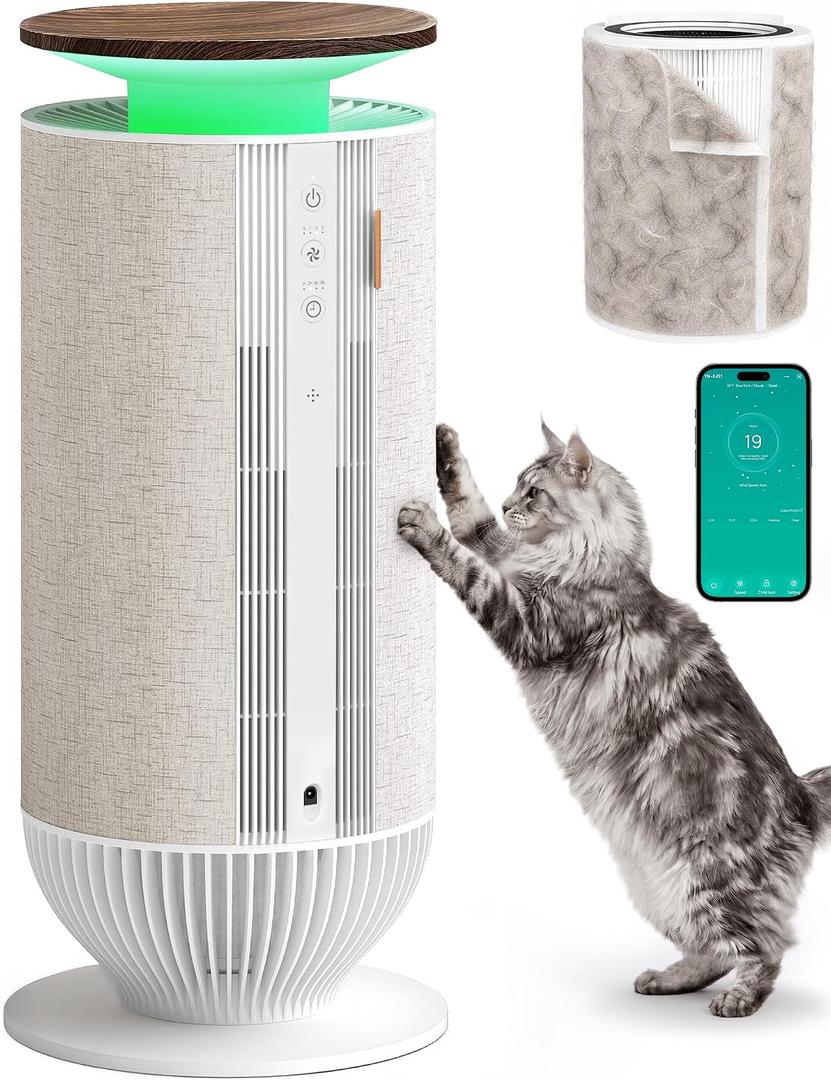 Petbobi Air Purifiers for Home Pets, H13 HEPA for Large Room 3600 ft²