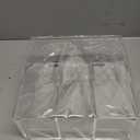 VASERDDY Acrylic Makeup Organizer,Clear Cosmetic Brush Storage Box With 3 Brush Holders,Makeup Brush Holderwith Dust Cover, Large-capacity Split Design Can Quickly Organize the DesktopNo pearls