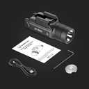 DARKFANG Tactical Flashlight and Green Laser Light Combo 1500 Lumen for Shotgun/Pistol Light with Momentary/Strobe Function for 1913 Picatinny Rail