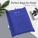 Choice Marts Merchandise Bags 100 Count Indigo Color 9" x 12" Bags 1.5 Mil Thick Glossy With Handles