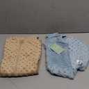 JELLYMONI Fleece Baby Sleep Sack 0-6 Months, 1.5 Tog Warm Winter Baby Wearable Blanket with Plush Dots and 2-Way Zipper, Cotton Toddler Sleep Sack (Small, Blue/Khaki)