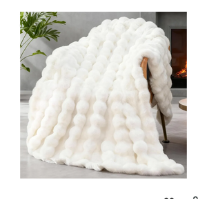 Faux Fur Twin Blanket for Couch, 1000 GSM Cozy Fuzzy Fluffy Soft Plush Thick Bubble Sherpa Blanket for Sofa Bedroom Living Room, Mothers Day Birthday Gifts for Women Home Decor