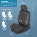 MotorBox Prestige Faux Leather Seat Covers Full Set Semi-Universal Fit for Cars, Trucks & SUVs Napa Style 2 Front Seat Covers + Rear Bench Durable Interior Protector, Easy Install