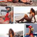 Swimsuits for Women Sexy Monokini Deep V One Piece Bathing Suits Backless Cheeky Swimwear Semi Thong Bikini (Orange, S)