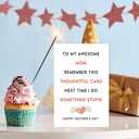 2 x Funny Mother's Day Card, Remember This Thoughtful Card Next Time I Do Something Stupid, Sarcastic Greeting for Awesome Mom