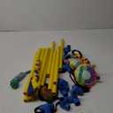 Dewonch Puppy Play Gym with 8 Hanging Toys, Small Dogs Indoor Jungle Gym, PVC Frame with Bungee Straps Enrichment Activity Center