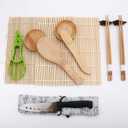 Luney Sushi Making Kit, All in One Sushi Roller Set Maker Kit with Bamboo Rolling Mat, Bazooka, Chopsticks Holders, Rice Paddle, Avocado Slicer for Beginners, Adults, Family, Friends, Home