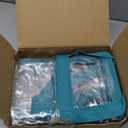 Clear Vinyl Zippered Storage Bags (3-Pack) 40L Sturdy Storage Bags for Sweaters, Blankets, Comforters, Bedding Sets and Much More! (Turquoise, 18x15x9)