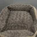 JOEJOY Rectangle Dog Bed for Large Medium Small Dogs - Washable Orthopedic Sofa Bed, Soft Breathable Puppy & Pet Cuddler, Durable Calming Dog Bed with Anti-Slip Bottom, Multiple Sizes, Beige (S(20"x 19"x 6"))