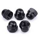 #8-32 Hex Head Acorn Cap Nuts, 304 Stainless Steel 18-8 Hexagon Head Acorn Dome Cap Nuts, Black Oxide Finish, Hex Drive, 50 PCS