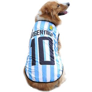 GabeFish Dog World Cup T Shirt Pets Football Jersey Sports Soccer National Team Vest Cat Summer Cool Clothes Apparel Argentina 4X-Large