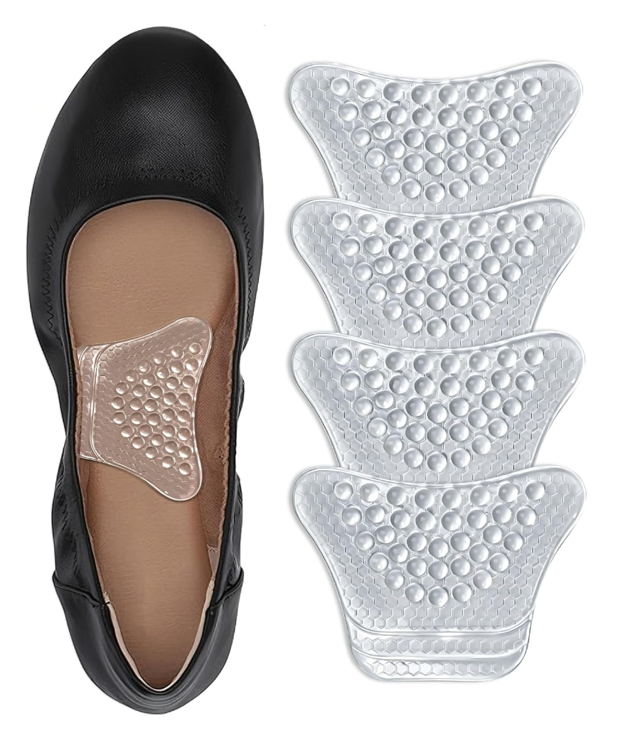 Dr. Archrevive Arch Support Inserts Women, Customizable 3Height System for Plantar Fasciitis, NonSlip Invisible BioGel, Butterfly Contour for Heels, Flats & Sandals (2 Pairs, Low Arch)