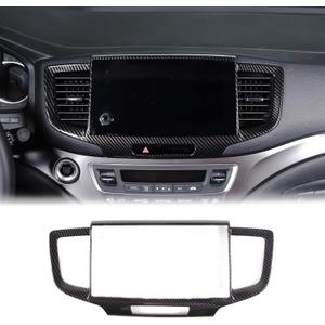 Dashboard Navigation Panel Frame for Honda Pilot 2019-2022/ Ridgeline 2021-2023/ Passport 2019-2023, ABS Material Center Console GPS Screen Panel Frame Trim Accessories (Carbon Fiber Pattern)