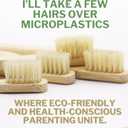 Gaia Guy Natural Bristle Bamboo Toothbrush for Kids (NO Nylon - Boar Hair ONLY) - Totally Compostable & Biodegradable Boar Bristle and Bamboo Toothbrushes - Zero Waste - 6-Pack