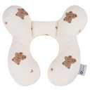 vocheer Baby Neck Pillow(Upgraded), Cotton, Baby Support Pillow, Car Seat Pillows for Newborn, Carseat Head and Body Support, Infant Travel Pillows for Prams, Pushchair, Stroller, Bouncer, Bears