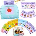 QuTZ ABC Talking Flash Cards for Toddlers 2-4, Autism Toys, Speech Therapy Toys, Educational ABC Learning Talking Sight Words Flash Cards Kindergarten for Boys and Girls, 248 Sight Words Blue, Pack of 2