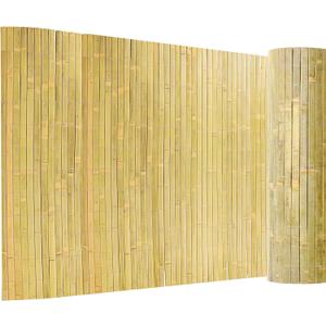 Bamboo Slat Fence 4.8ft H x 13ft L, Approx 5ft Tall Bamboo Privacy Screen, Natural Bamboo Fencing, Decorative Bamboo Fence for Backyard, Balcony, Garden, and Pool Area