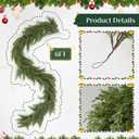 6FT Faux Cedar Garland, Real Touch Christmas Cypress Garland, Realistic Pine Cypress Bendable Branches for Mantel Decor Fireplace Staircase Table Centerpiece Indoor Outdoor Holiday Winter Decor