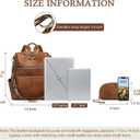 AGLOD Leather Backpack Purse for Women Designer Ladies Shoulder Bag Fashion Faux Work Travel Handbags
