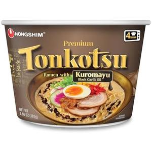 Nongshim Tonkotsu Ramen with Kuromayu Noodle Big Bowl, 3.56 Ounce (Pack Of 4)