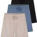 Real Essentials 3 Pack:Mens Cotton Ultra-Soft Knit Sleep Pajama Shorts & Lounge Wear (Available In Big & Tall) (XX-Large)