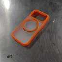 TORRAS Upgrade 360 Magnetic Stand for iPhone 17 PRO Case with Camera Control Button, Fit for MagSafe, Mil-Grade Protection, Slim Soft Edge Translucent Back for iPhone 17Pro 6.3 inch, Orange