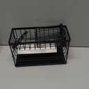 Sinnsally Kitchen Sponge Holder,2 Tier Sink Caddy Organizer with High Brush Holder,Stainless Steel Sink Box Dish Scrubber Holder,Soap Tray for Kitchen Counter Accessories & Storage Rack (Black)