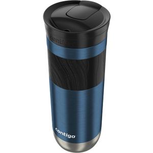 Contigo Byron 2.0 Stainless Steel Travel Mug with Snapseal Lid and Grip 20oz, Blueberry, Great for hot and cold beverages