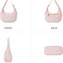 Quilted Puffer Tote Bag for WomenSmall Puffer Crescent Shoulder BagQuilted Nylon Crossbody Bag with Adjustable Strap