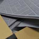 15 Pack 8" X 30" Non-Slip Carpet Stair Treads for Indoor Wooden Steps, Made of Polyester with Reusable Adhesive, Suitable for Kids Elders and Pets (Light Grey Lines)