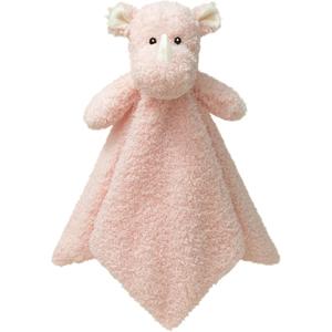 Baby Pink Rhino Soft Stuffed Animal Security Blanket, Plush Rhino Character Lovey Blanket, Baby Shower/Nursery Gift, Newborn Infant Toddler Snuggle Blankie for Boys Girls, 14 Inches