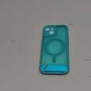 Magnetic Compatible with iPhone 15 Case, [Built-in Invisible Kickstand][Compatible with MagSafe][Full Camera Protection] Translucent Matte Phone Case for iPhone 15 6.1" Teal (Blue Green)