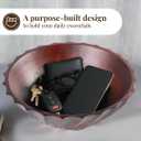 Folkulture Natural Ribbed Salad Bowl | 11 Large Mango Wood Serving Bowl for Salad, Fruit & Pasta | Decorative Wooden Bowl for Kitchen Island, Dining Table & Entertaining