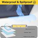 Smiry Picnic Table Cover with Bench Covers, Waterproof Elastic Fitted Polyester Tablecloths for 6 Ft Rectangle Tables, Washable Windproof Tablecloth for Camping, RV & Outdoor (Navy, 30x72 Inches)