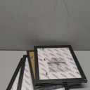 Egofine 8x10 Picture Frames Set of 4, Made of Solid Wood Covered by Plexiglass 4x6 and 5x7 with Mat or 8x10 without Mat, for Table Top Display and Wall Mounting Photo Frame Black