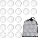 Zhanmai 20 Pcs Mini Volleyball Stress Balls Bulk 1.6 Inch Small Volleyball to Throw to Crowd Little Tiny White Foam Sports Ball with Mesh Drawstring Bag for Team Gifts School Carnival Reward