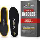 VKTRY Gold for Cleated Shoes - Carbon Fiber Performance Insoles Customized Athletic Inserts for Football, Baseball, Soccer, Golf, Lax & More | Run Fast, Jump High, US M6-6.5, W8-8.5, 121-170lb