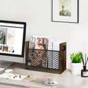 YINMIT Magazine Holder, Magazine Rack Floor, Magazine Storage Basket, File Holder Organizer, Folder Organizer for Magazines, Books, Newspapers, Tablets (Medium)