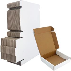 6x6x1.5 inch White Shipping Boxes 50 Pack, Small Corrugated Cardboard Mailer Boxes Bulk for Packaging Business Mailing GiftMini Mailer Boxes for Packaging Supplies Business Present
