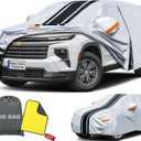 Large SUV Car Cover Custom Fit for Chevy Chevrolet Traverse (2009-2025) Waterproof All Weather for AutomobilesOutdoor Full Exterior Cover Rain Sun Snow UV Protection. (Silver)