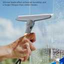 MR.SIGA All Purpose Silicone Squeegee for Shower Door, Mirror, Glass, Streak Free Shower Squeegee, Pivoting Bamboo Handle, Includes 1 Suction Hook, 10 inch Wide, Gray, 1 Pack