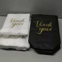 Sweetude 30 Pcs Thank You Gift Bags with Handles Bulk Reusable Goodie Bag Non Woven Foldable Handbag for Christmas Wedding Bridesmaid Gifts(10 x 8 x 4 Inch,Black, White