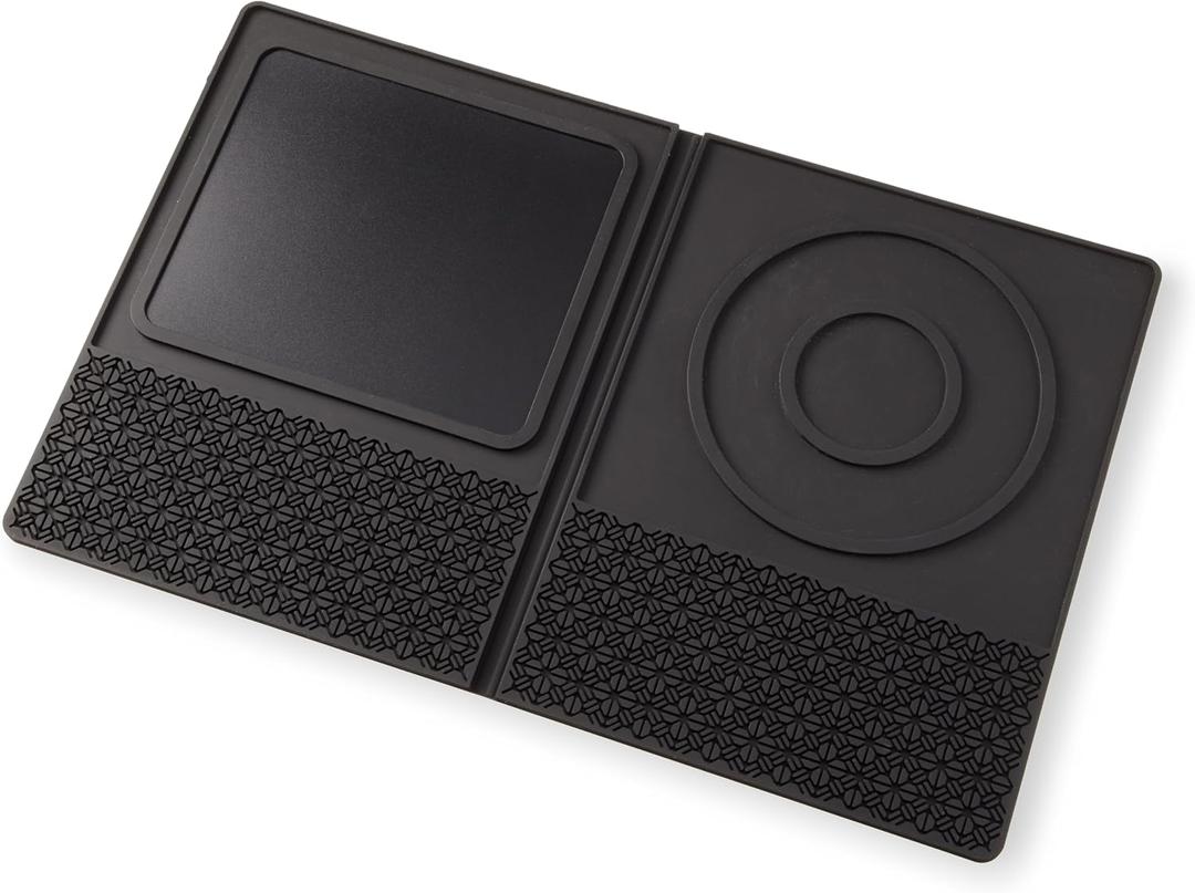 True Bar Mat, Multipurpose, Silicone Cocktail Prep Station, Rimmer, Cutting Board, Drying Mat, Set of 1, Black