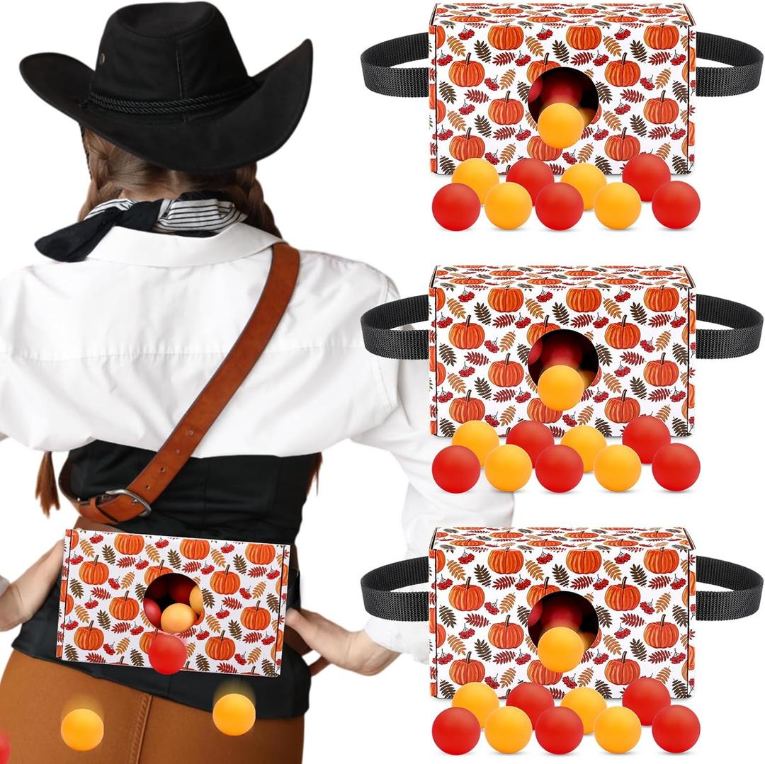 Shyyween 4 Sets Fall Party Swing Shaking Balls Set Novelty Twerk Includes 80 Balls and 4 Strap Shake Boxes for Outdoor Indoor Fall Harvest Thanksgiving Family Party Birthdays
