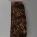 REECHO Ponytail Extension 30" Long Claw Clip Ponytail Extension Curly Wavy Pony Tails Hair Extensions Clip in Synthetic Hairpiece for Women, Light Brown with Highlights