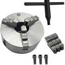 3 Jaw Lathe Chuck Manual Chuck 3" K11-80 Self-centering Lathe Drilling Part 80mm Total 2 Set of Jaws