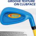 PGM Children's Golf Club Set - Can Hit Real Balls, 3 Pieces Clubs Includes Wood, Iron, and Putter, Great for Beginner Boys and Girls, Instructional Training Set