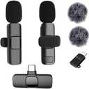Vislla Wireless Lavalier Microphone for iPhone, iPad and Android Devices, Noise Cancelling,Bluetooth Mini Lapel Microphone for YouTube/Vlogging/Live Streaming/Tiktok/Interview