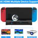 KEKUCULL TV Docking Station for Switch,Docking Station with 4K 1080P HDMI and USB 3.0 Port,Replacement for Official Switch Dock(Not for Switch2 and Not Included Cable)