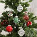 2.36"/60mm Christmas Ornaments Set, 25 PCS Shatterproof Christmas Tree Decor Set, Hanging Plastic Xmas Balls for Home, Holiday, Wedding, Xmas Hanging Decortions (Red Green White)